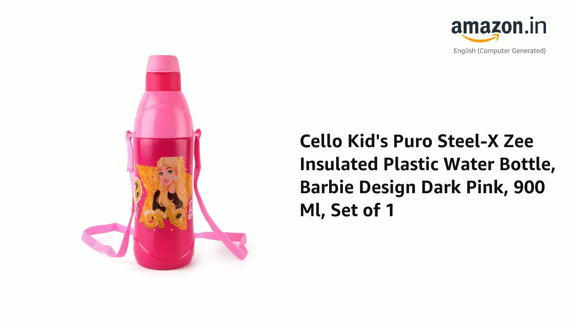 CELLO Puro Steel-X Kids Zee 900 | Water Bottle with Inner Steel